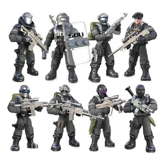 . 8 Piezas De Figuras Del Equipo Swat De Call Of Duty,