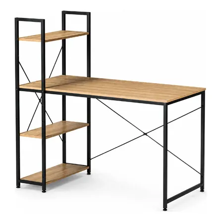 Escritorio Industrial Estanteria Reversible Oficina 120x60 Marrón