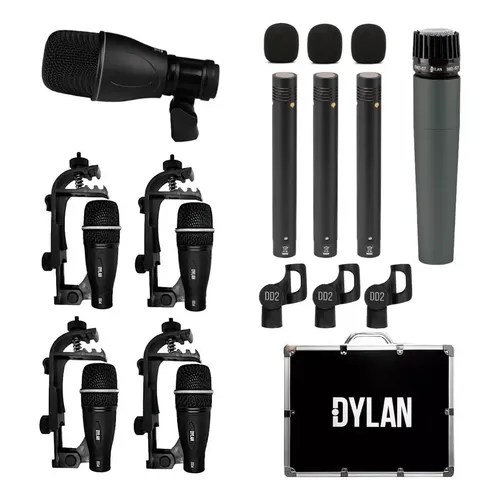 Kit De Microfones Shure Pga Drum Kit 7 Para Bateria - Cor Preto