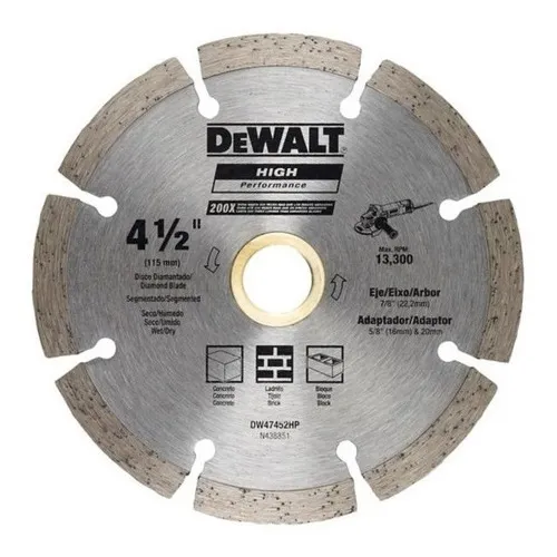 Disco Diamantado Segmentado 4 1/2 PuLG Concreto Ladrillo
