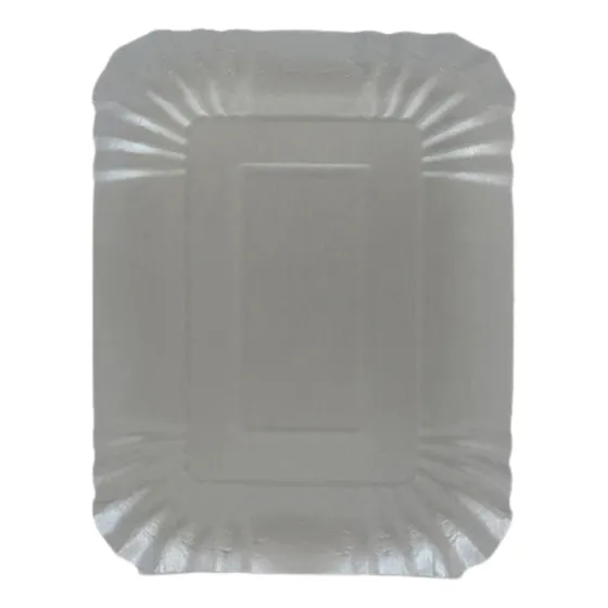 Bandeja Rectangular Plateada Un