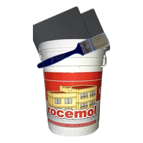 Rocemol Techos Muros X 23lts+ 1 Pincel 15 Y 2lijas Envio