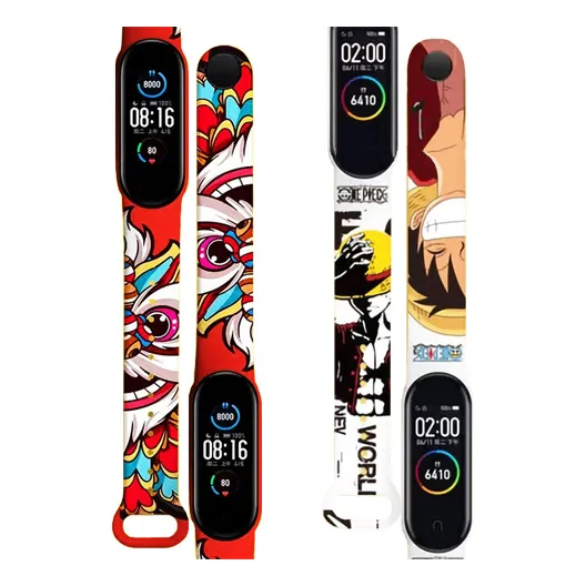 Correa Con Estampado De Dibujos Animados Para Xiaomi Band