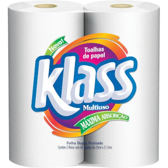Papel Toalha Pacote 2 Unidades Com 50 Folhas - Klass