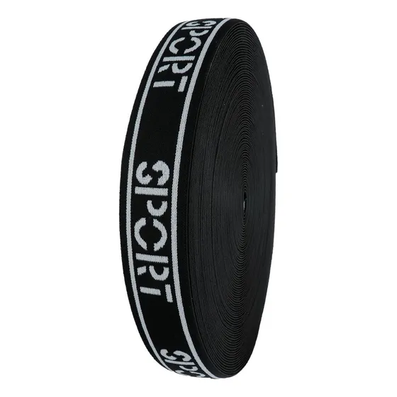 Elástico Bordado Boxer Negro 38 Mm Rollo 25mt Ropa Interior