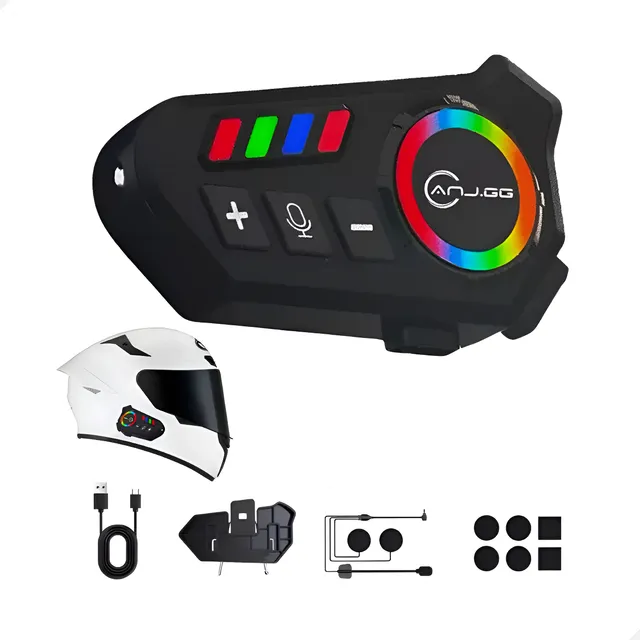 Comunicador Fone Via Bluetooth P/ Capacete Moto Prova D'água