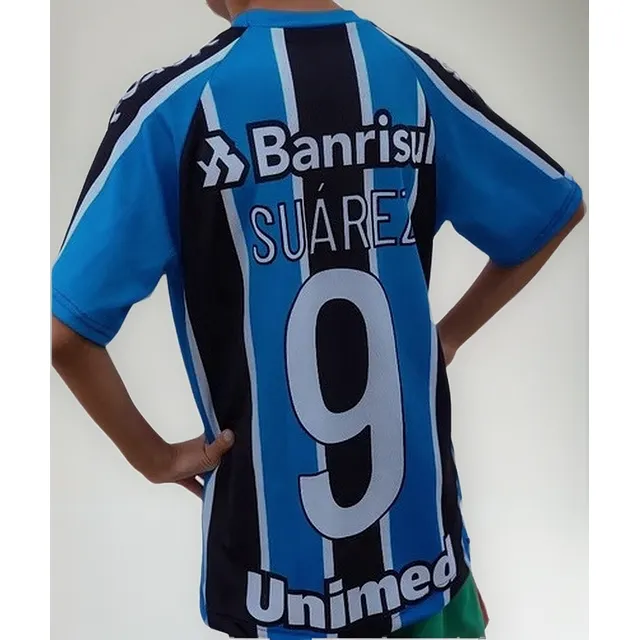 Conjunto Camiseta Gremio Suarez Remera Niño Futbol Short