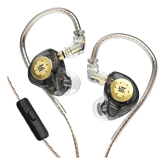 Auriculares intraurales Kz Edx Pro Dj Musicians Return Stage, color negro, con micrófono | MercadoLibre