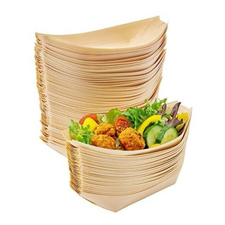 Bandeja De Bambú - Barquito - 14x8cm X 50 Unidades Bandeja De Bambú - Barquito - 14x8cm X 50 Unidades