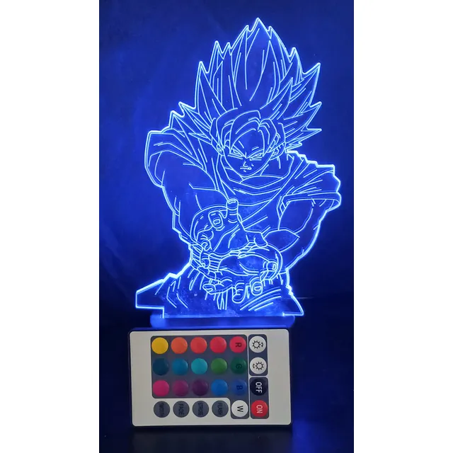 Lámpara 3d Dragon Ball.de Goku, Béisbol. Plasma 110.12v