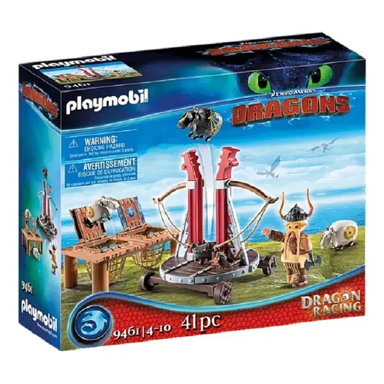 Playmobil Dragons Bocon Con Lanzador De Ovejas