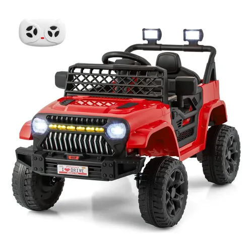 MINENICE Coche eléctrico para niños, 12 V con mando a distancia 2,4 G, Jeep infantil con luces LED, música, bocina, USB, carga máxima 50 kg MINENICE Coche eléctrico para niños, 12 V con mando a distancia 2,4 G, Jeep infantil con luces LED, música, bocina, USB, carga máxima 50 kg
