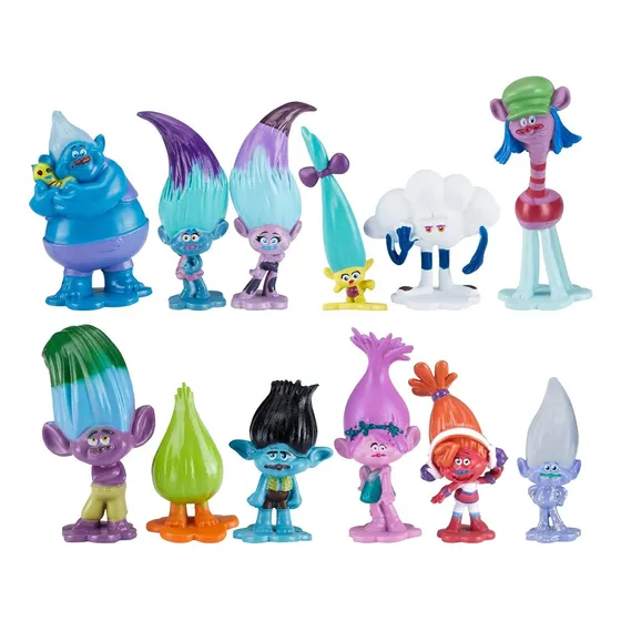 Set 12 Figuras Trolls 8 Cm Juguetes Para Niños Coleccion Pvc