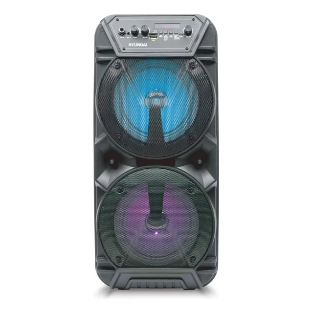 Parlante Inalámbrico Hyundai Party Speaker Bt Con Luces Led - Negro