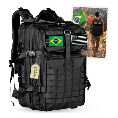 Mochila Tática Militar Impermeável Reforçada Bolsa Viagem Grande Assault Resistente Airsoft Escolar Exército Utilizzei