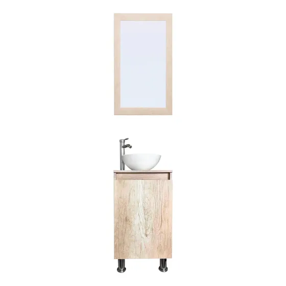 Gabinete De Baño Con Ovalín Decomobil Con Espejo Minimalista