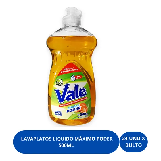 Lavaplatos Liquido Maximo Poder 500ml 1x24
