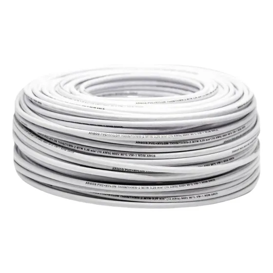 Cable Thhn 10awg Rollo 100 Metros Blanco Lumistar