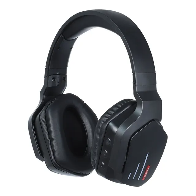 Auriculares gamer inalámbricos Onikuma B60 negro con luz LED