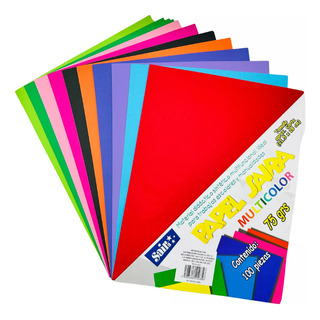 Hojas De Colores Intensos Multicolor Paq Con 100 Pzas Saira Hojas De Colores Intensos Multicolor Paq Con 100 Pzas Saira