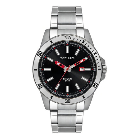 Relógio Masculino Casual Seculus Prata 44204g0svna1 Relógio Masculino Casual Seculus Prata 44204g0svna1