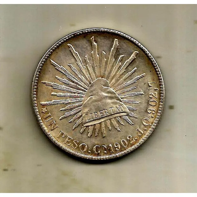 Moneda De Un Peso 1902 J.0 Culiacan  Altisima Condicion