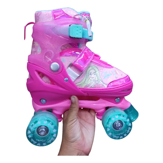 Patines Patin Original Barbie 4 Ruedas Talla S Ym Accesorios