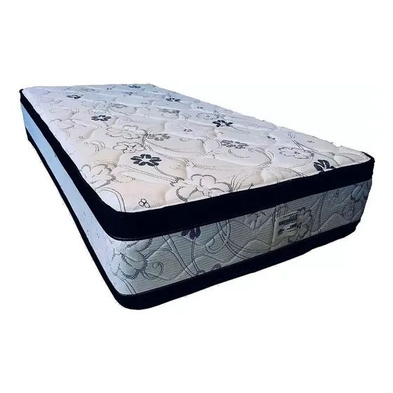 Colchon 2 Plazas Divino Doble Eurotop 130kilos P Lado Color Azul