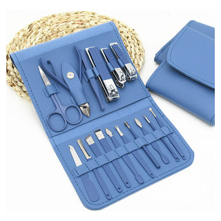 Juego De Cortaúñas De Acero Para Manicura, 16 Piezas, Pedicu Juego De Cortaúñas De Acero Para Manicura, 16 Piezas, Pedicu