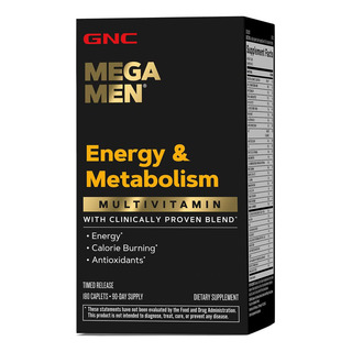 Multivitamínico Gnc Mega Men Energy & Metabolism 180 Comprim Multivitamínico Gnc Mega Men Energy & Metabolism 180 Comprim