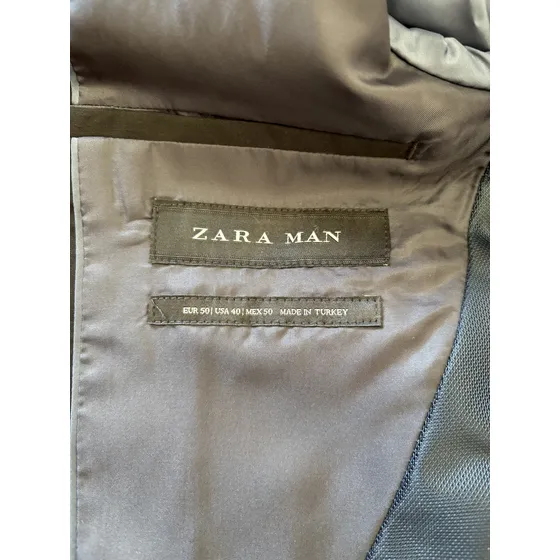 Traje Hombre Zara Nuevo Negro Talle 40