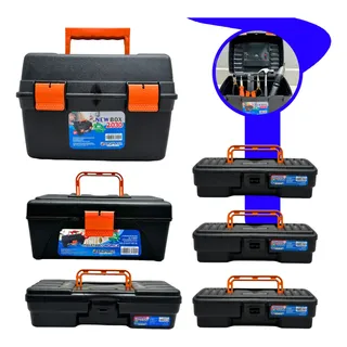 Kit 6 Maletas Ferramentas Caixas Reforçadas Pequena Grande