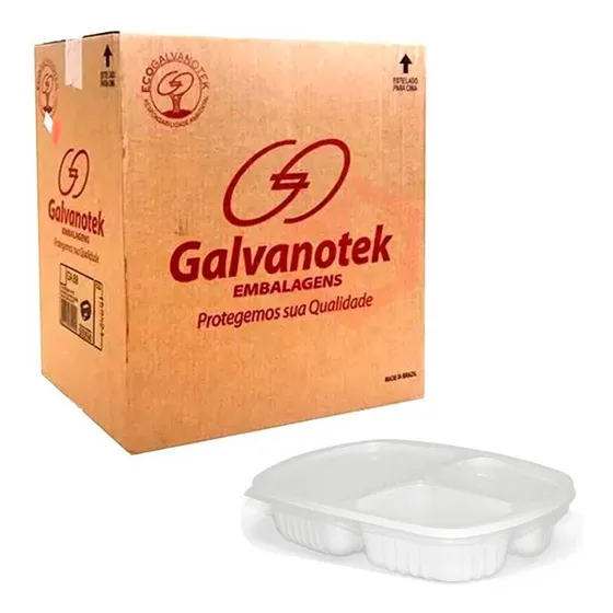 Embalagem 3 Divisoria Microondas Galvanotek G330 100und