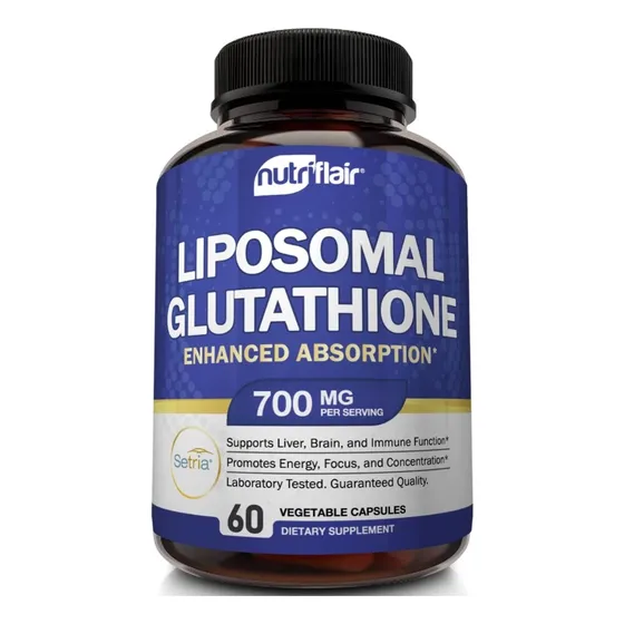 Liposomal Glutathione 700mg (60 Cápsulas) Nutriflair Sabor Sin Sabor