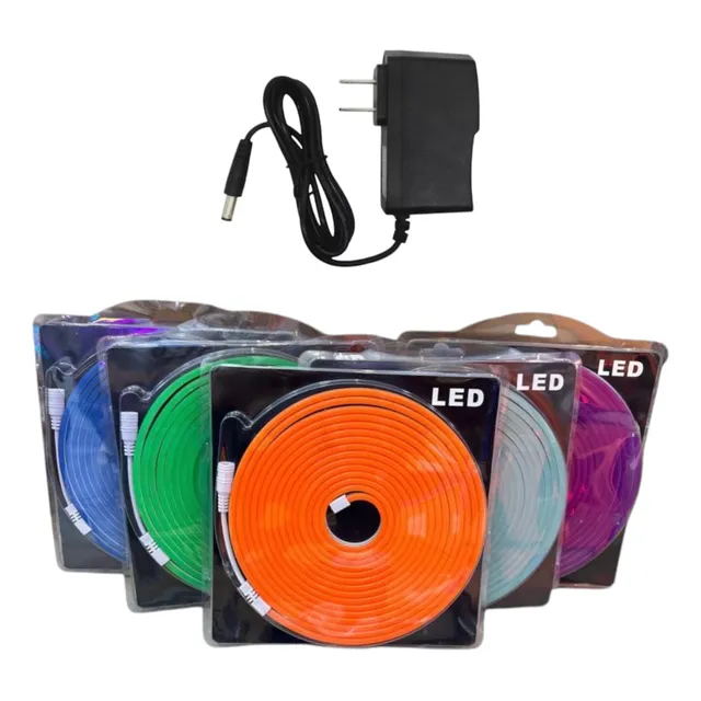 Neon Flex 12v X5 Metros Adaptador Incluido (elegir Color)
