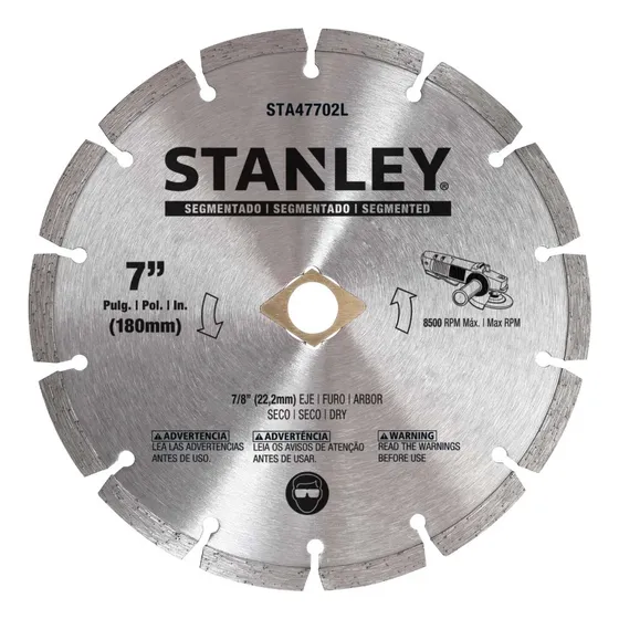 Disco Diamantado Segmentado 7  (180 Mm) Stanley