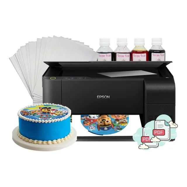 Impresora Epson Comestible Kit Negocio Tinta Y Obleas