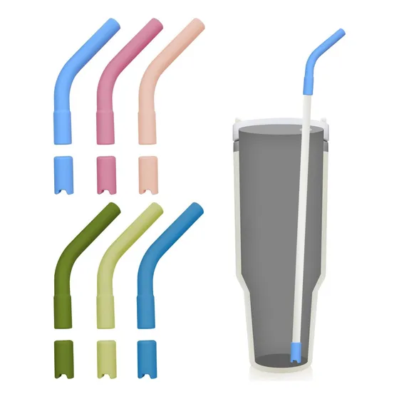 12 Pcs Puntas De Paja De Silicona Con Puntas De Silicona De