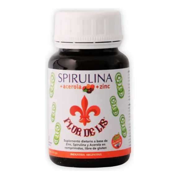 Spirulina + Vitamina C Bogado Flor De Lis 60 Comp Pack X3