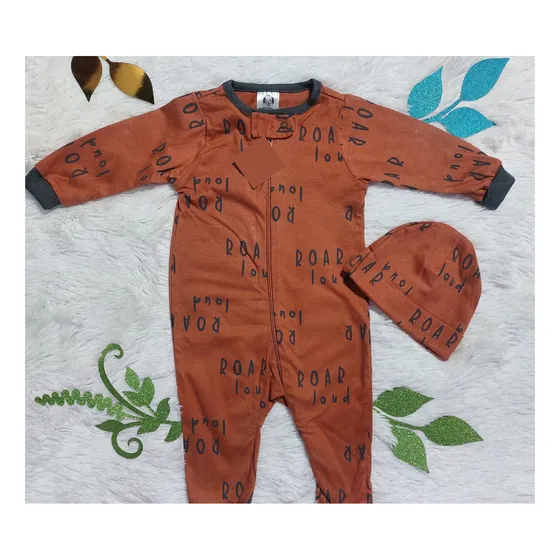 Pijama Enteriza Gerber Para Niño Color Terracota