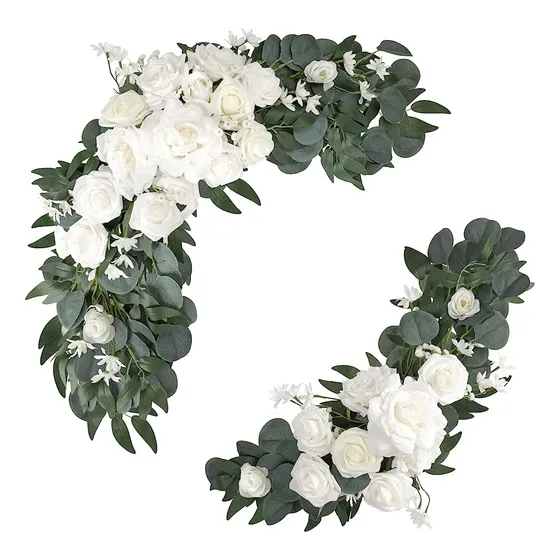 Cocoboo Artificial Flower Swag Wedding Arch Decor 2pcs Rose 
