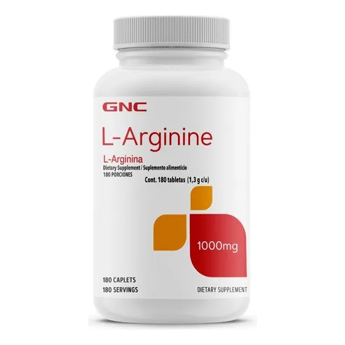 L-arginina 1000 Mg - Gnc - 180 Cápsulas Sabor Sin sabor