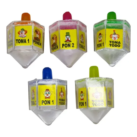 Juego Pirinola Clasica Toma/pon Estrategia 6 Caras Multicolo