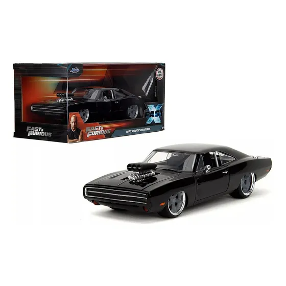 Auto Camioneta en miniatura Jada Charger 70 1:24 color negro fast x