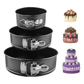 3 Moldes Pasteles Tartas Horno Redondos Desmontables Chicos 3 Moldes Pasteles Tartas Horno Redondos Desmontables Chicos
