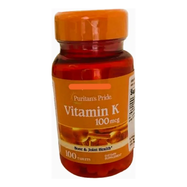 K Vitamina  100mcg  100tabs Puritan´s Pride Sin Sabor