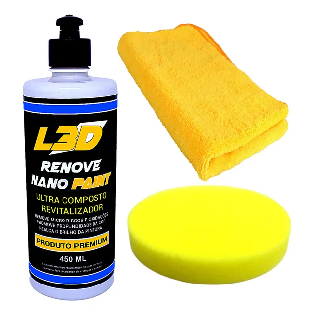 Polidor Renove Nano Paint L3d Remocão De Micro Riscos Brilho