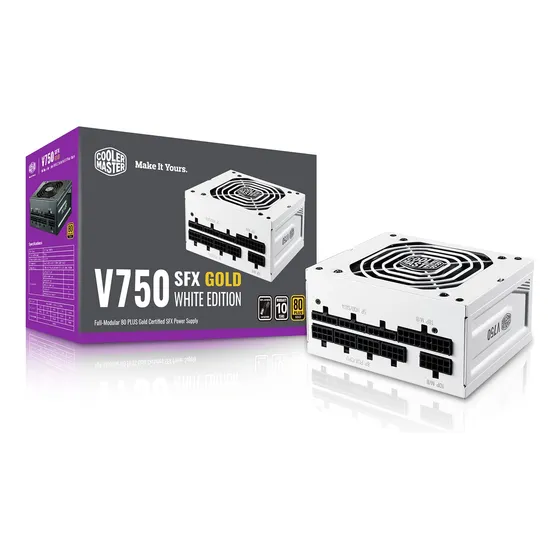 Fuente De Poder Cooler Master V750 Sfx Gold White Edition 75