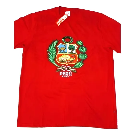 Polo Escudo Peruano - Algodón Estampado - Perú - Talla X L