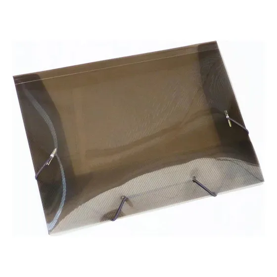 Mini Pasta Aba Meio Ofício Transparente A5 C/elástico Acp Cor Fumé
